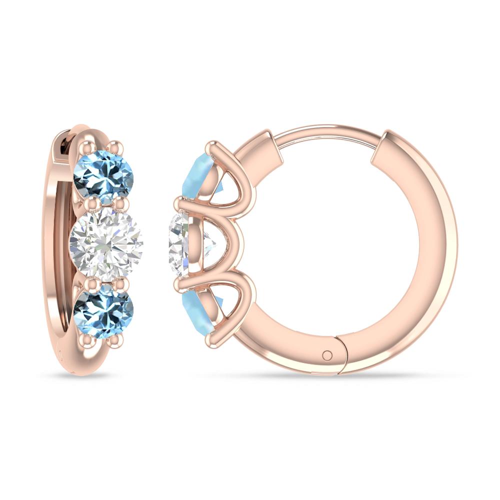 Rose Gold - Aquamarine