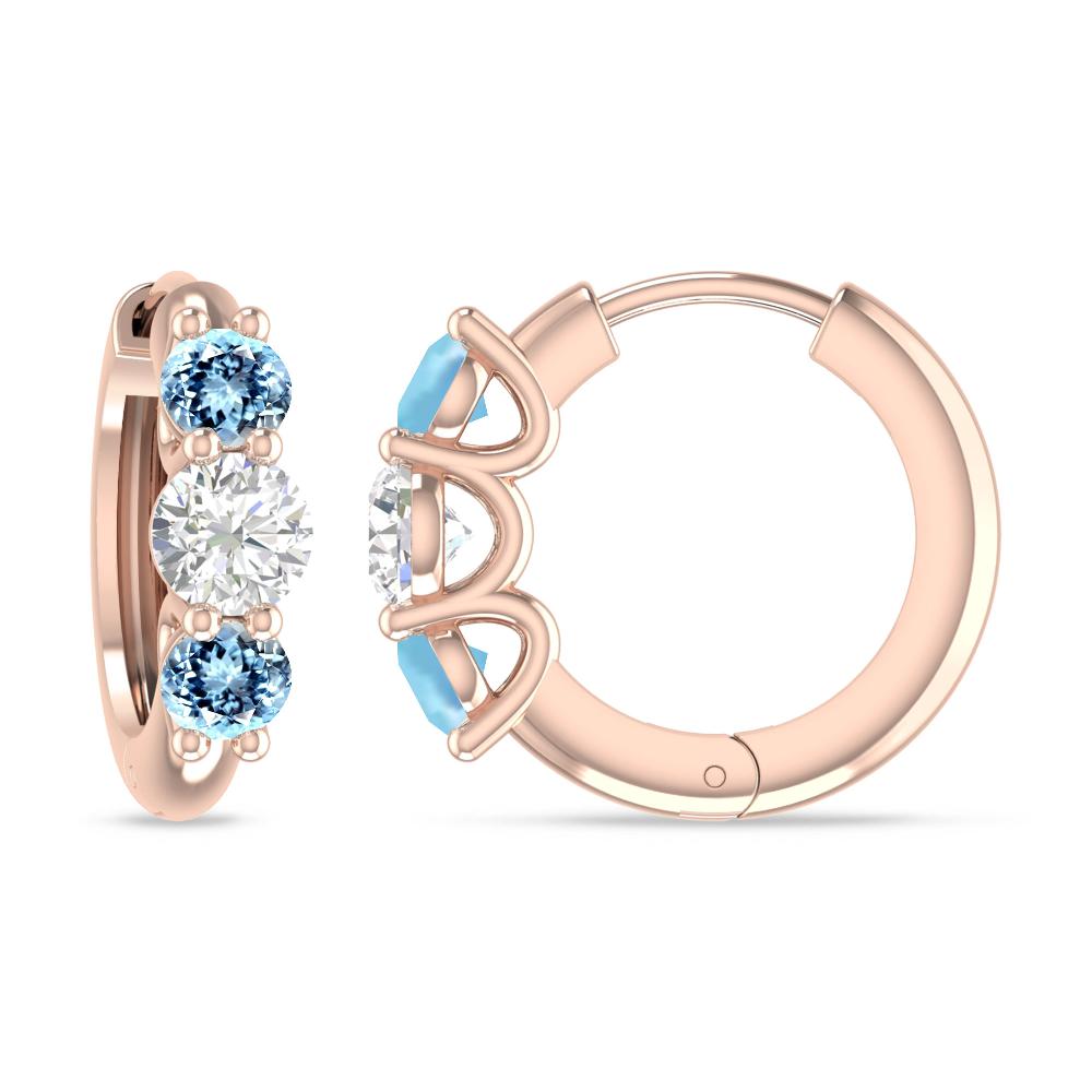 Rose Gold - Aquamarine