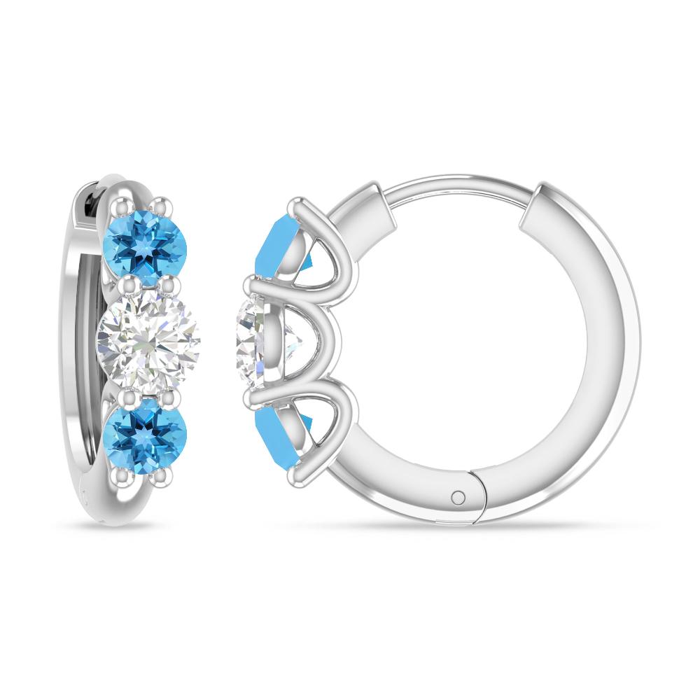 White Gold - Blue Topaz