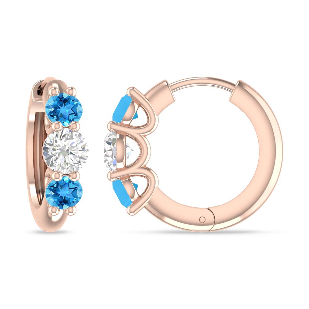 Rose Gold - Blue Topaz
