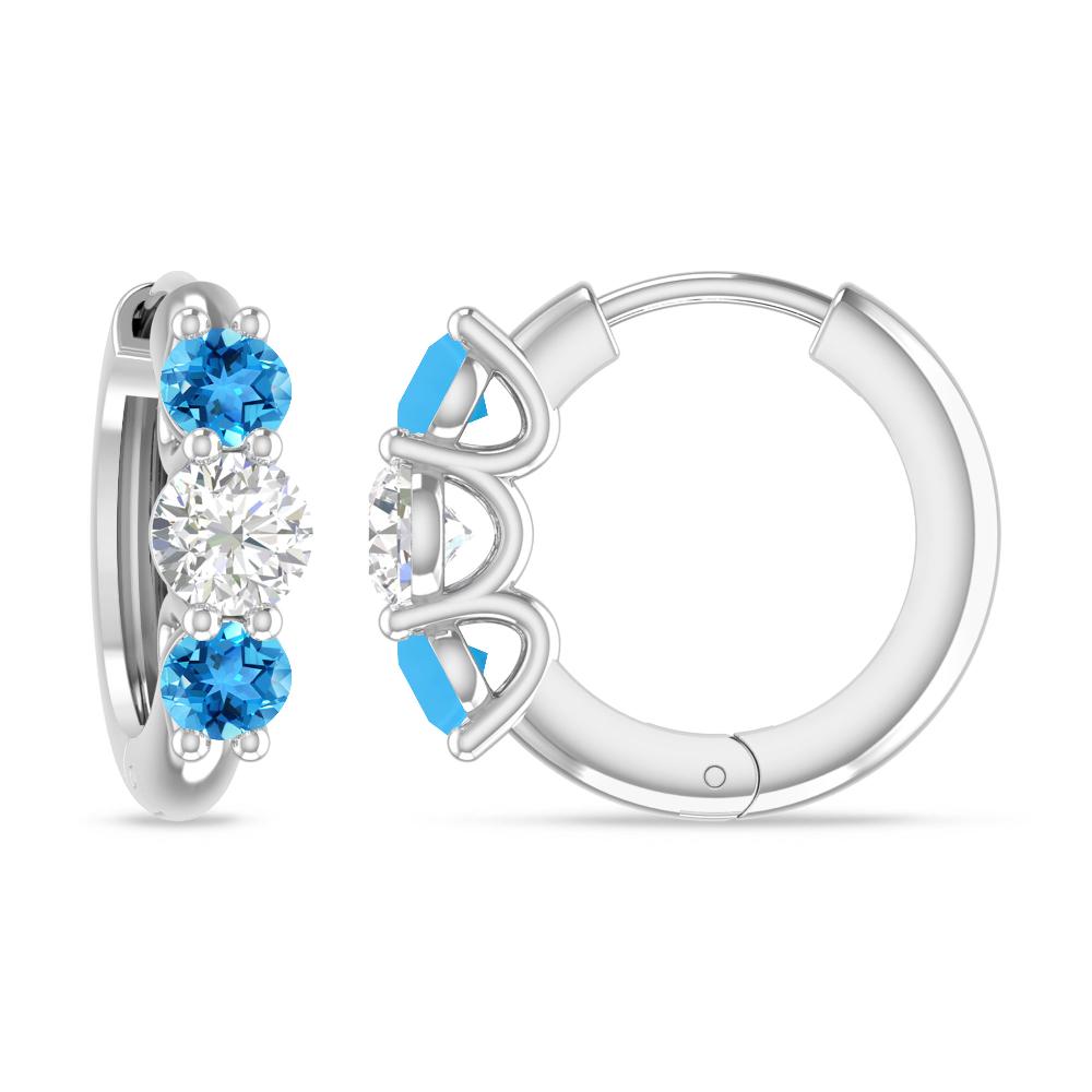 White Gold - Blue Topaz