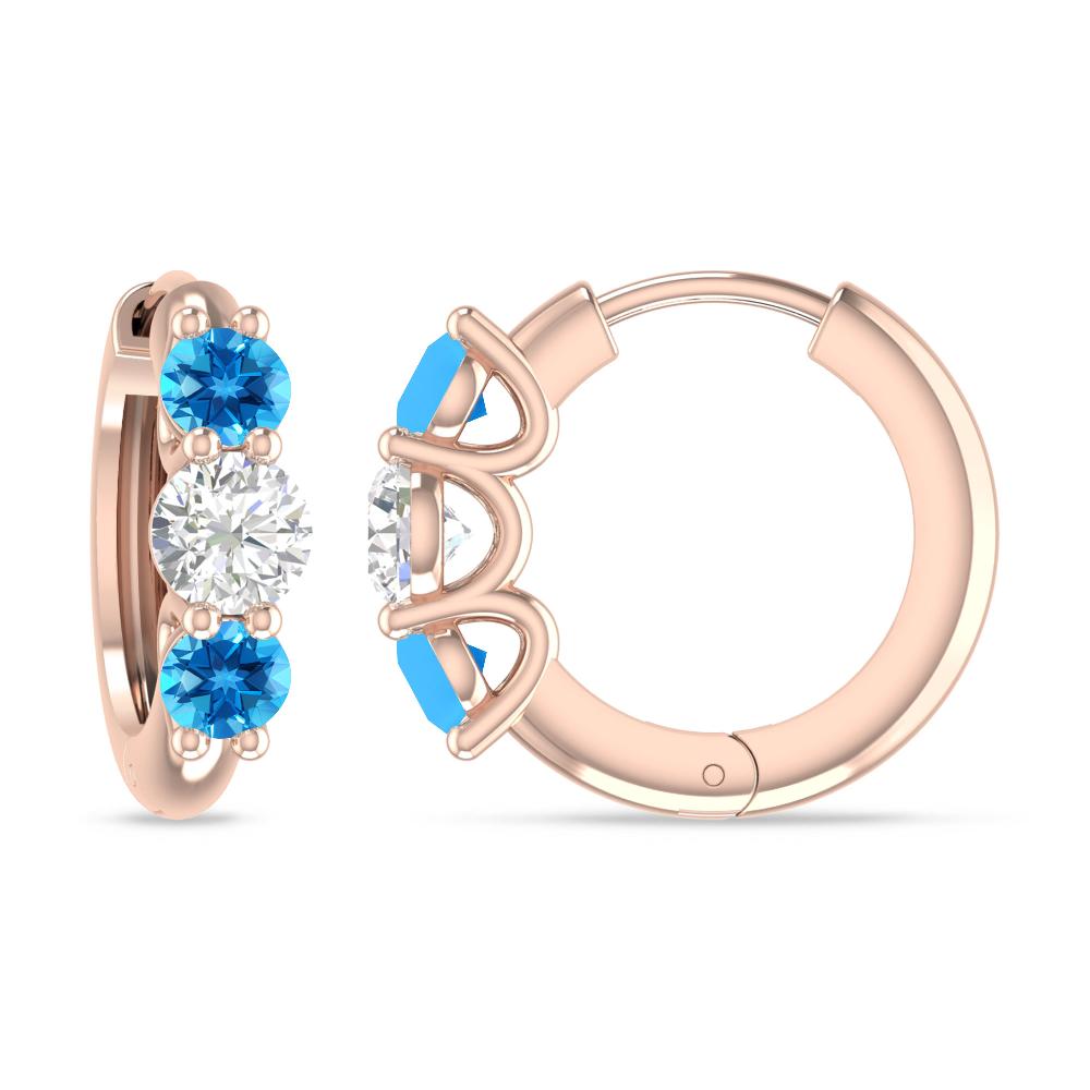 Rose Gold - Blue Topaz
