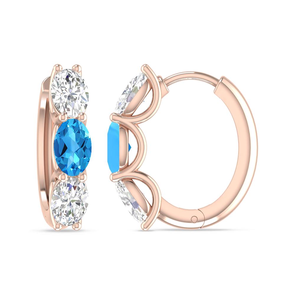 Rose Gold - Blue Topaz