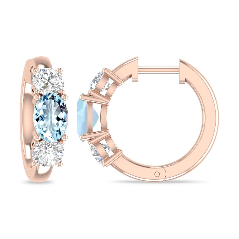 Rose Gold - Aquamarine