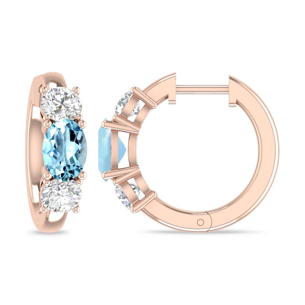 Rose Gold - Aquamarine