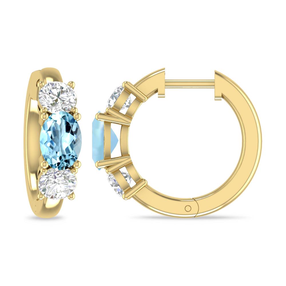 Yellow Gold - Aquamarine