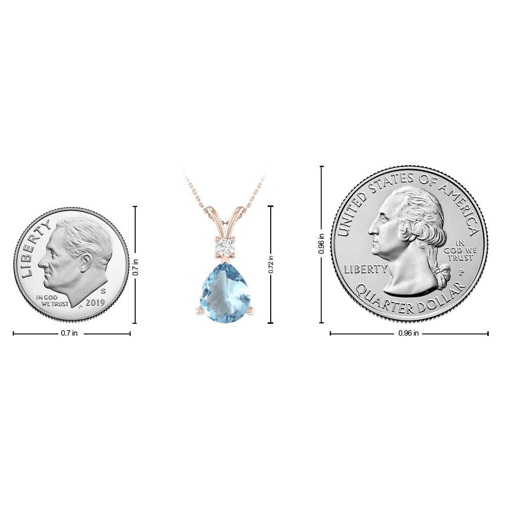 Rose Gold - Aquamarine