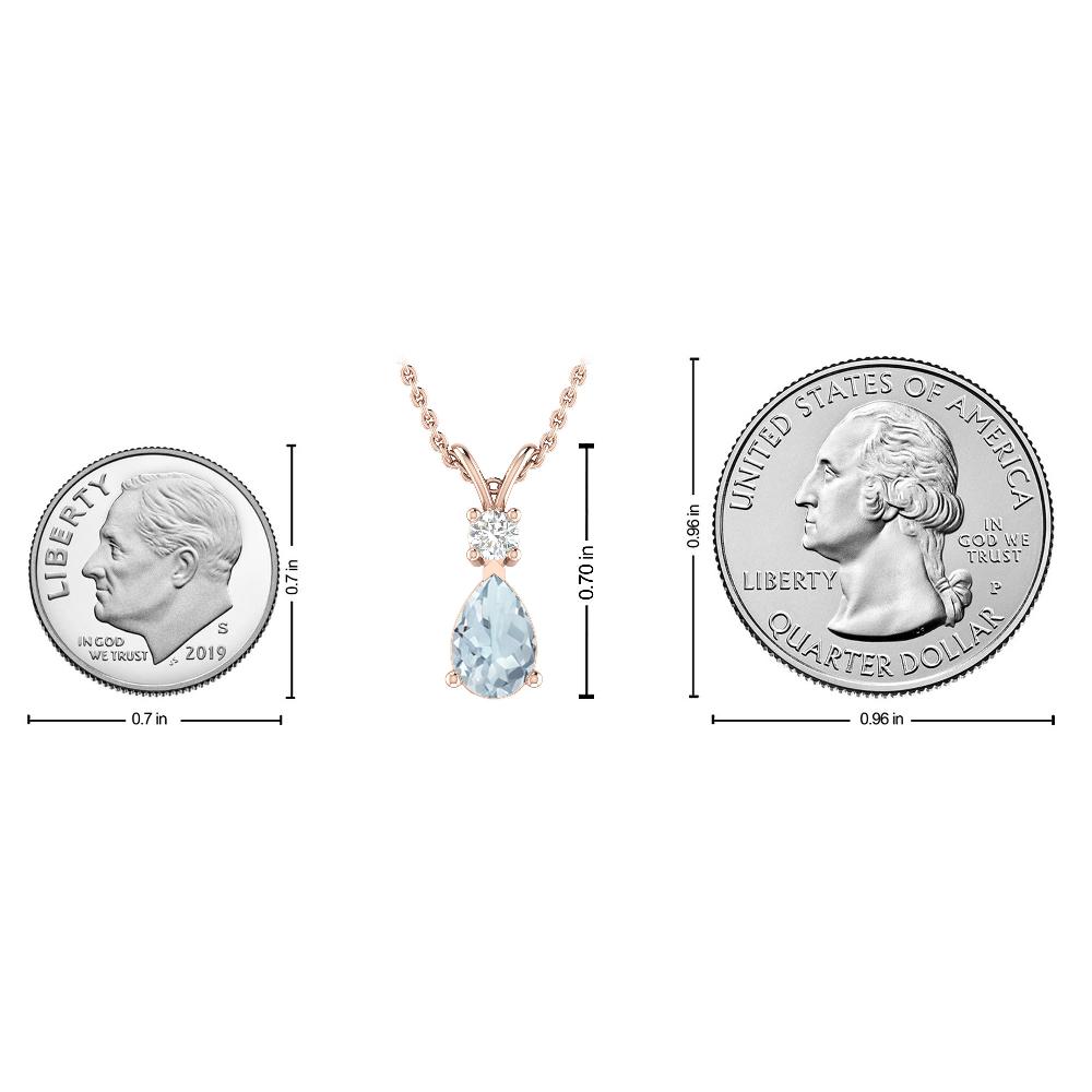 Rose Gold - Aquamarine