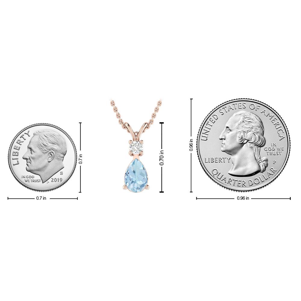 Rose Gold - Aquamarine