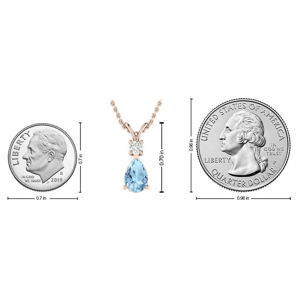 Rose Gold - Aquamarine