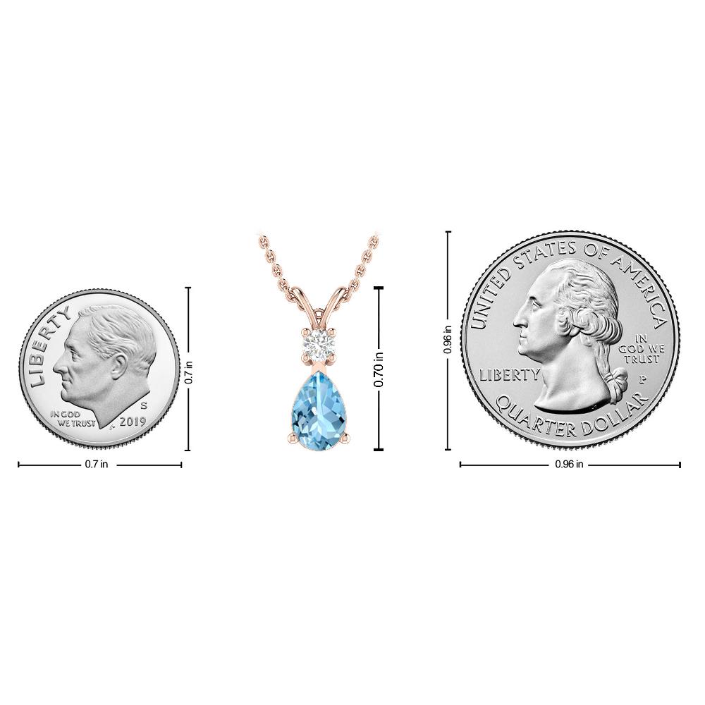 Rose Gold - Aquamarine