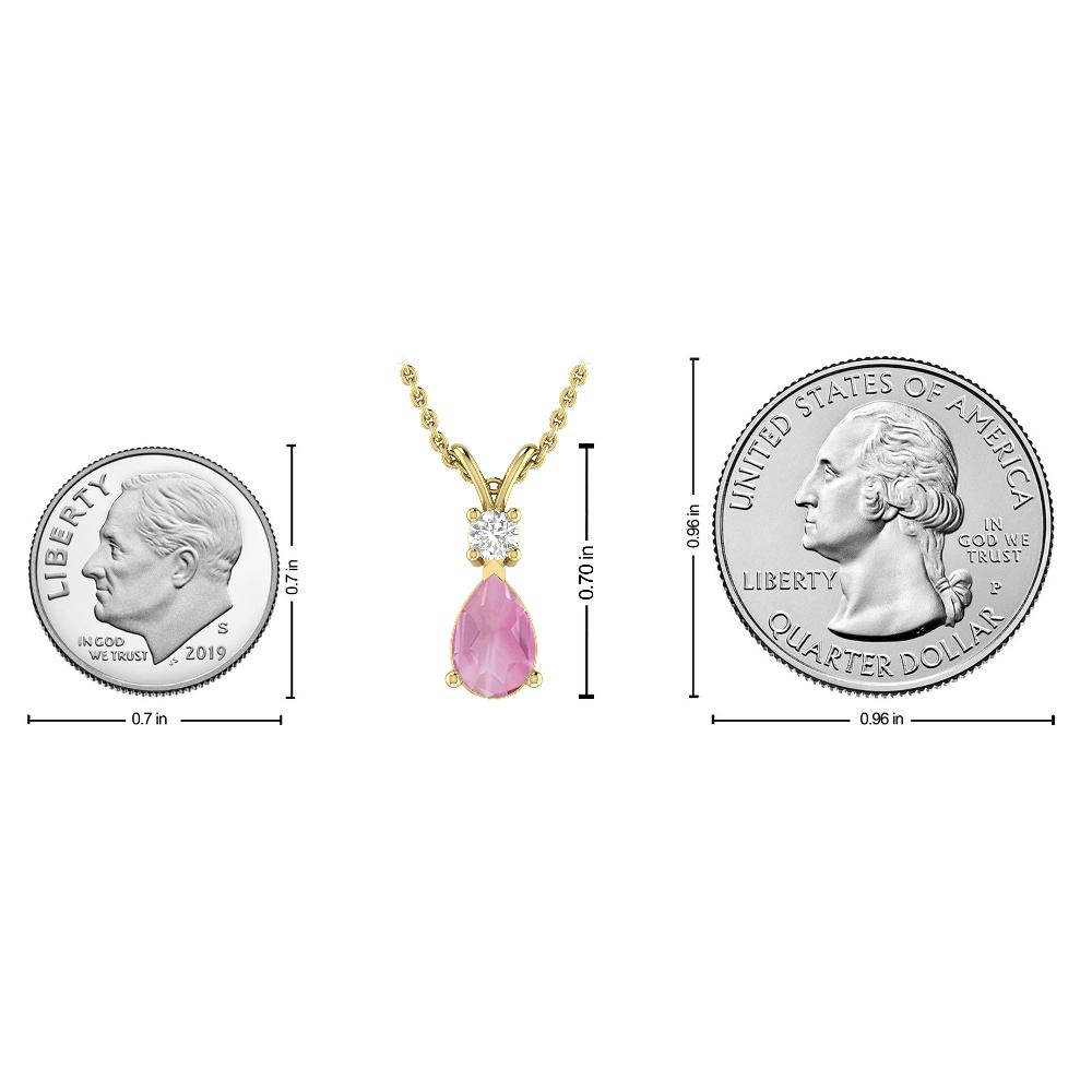 Yellow Gold - Pink Tourmaline