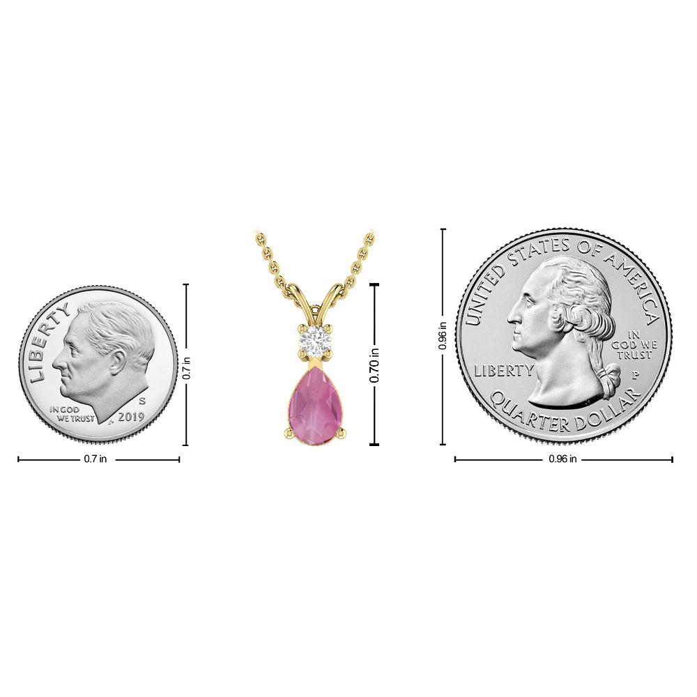 Yellow Gold - Pink Tourmaline