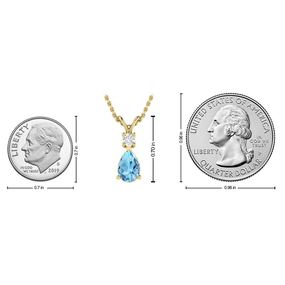 Yellow Gold - Blue Topaz