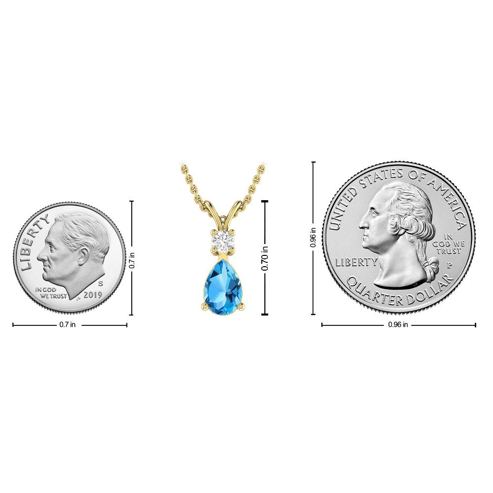 Yellow Gold - Blue Topaz
