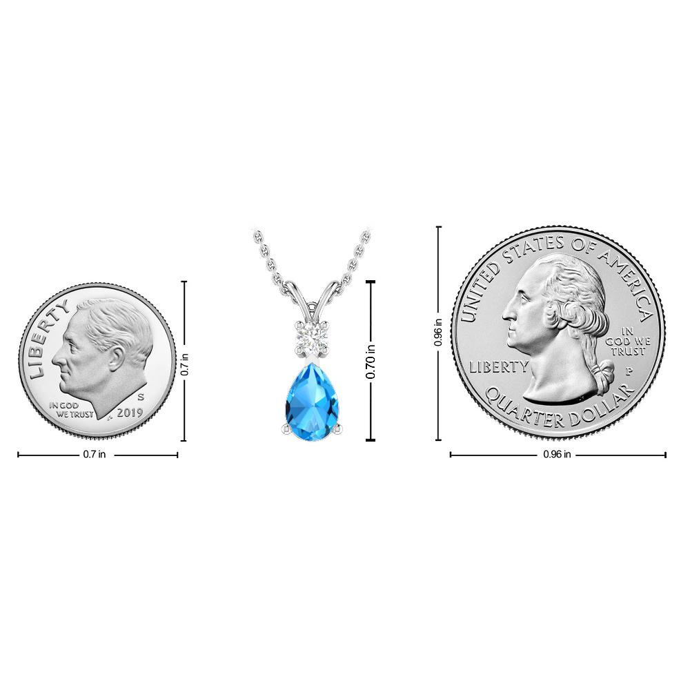 White Gold - Blue Topaz