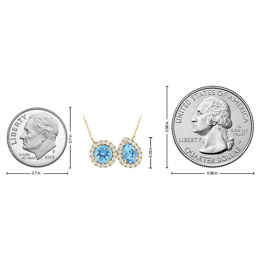Yellow Gold - Blue Topaz