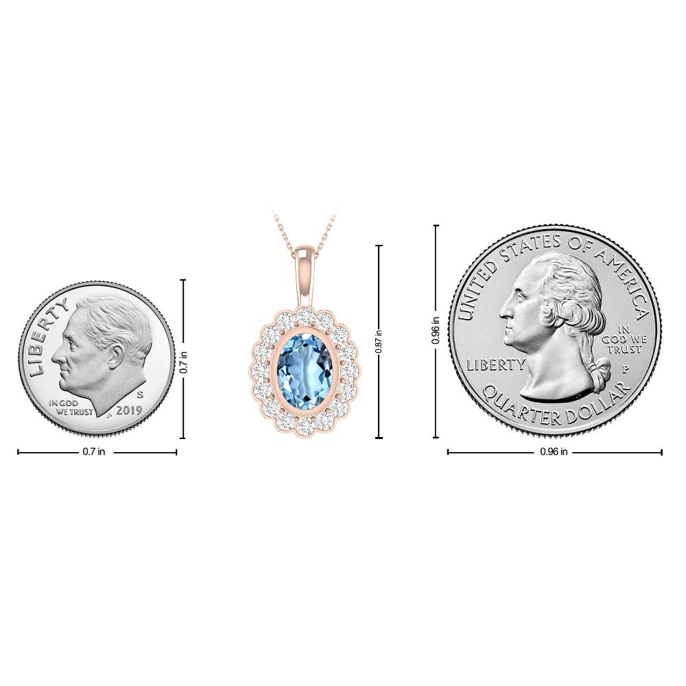 Rose Gold - Aquamarine