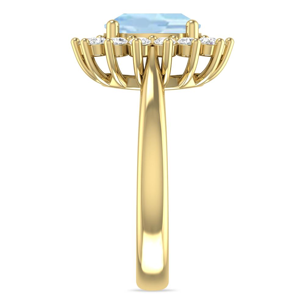 Yellow Gold - Aquamarine