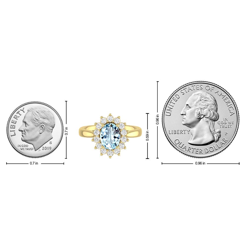Yellow Gold - Aquamarine